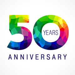 50 anniversary color logo