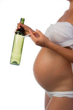 Pregnant woman with bad addictions such as tobacco and alcohol