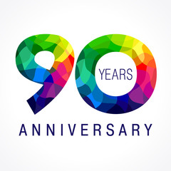 90 anniversary color logo