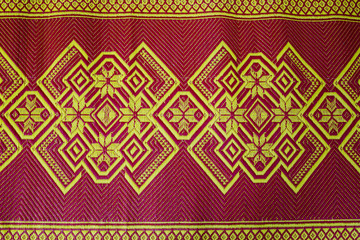 fabric texture red brown, terracotta. Painting on silk cloth. Th