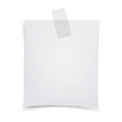 Vector Illustration of a Note Paper