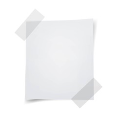 Vector Illustration of a Note Paper