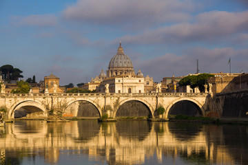Fototapeta na wymiar view at St. Peter's Basilica in Rome, Italy 
