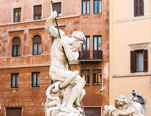 Fontana del Nettuno (Fountain of Neptune). Roma. Italy. © phant