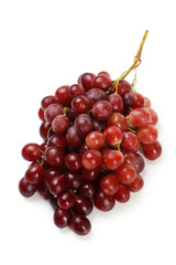 Red grape isolated on white