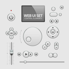 Web UI Elements Design Gray