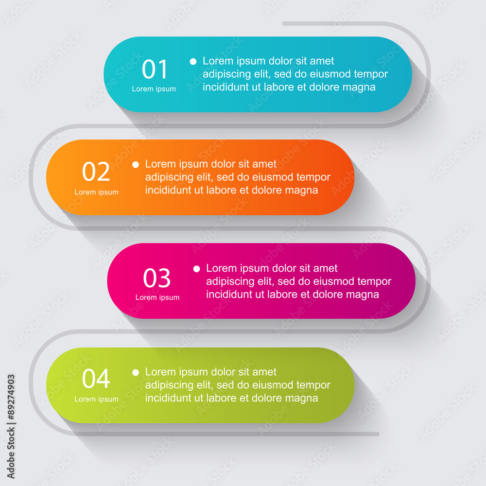 Wall mural vector colorful info graphics for your business presentations.