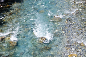 Top view of  river