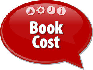 Book Cost  Business term speech bubble illustration