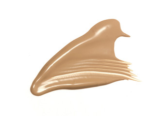 Liquid foundation isolated on white 