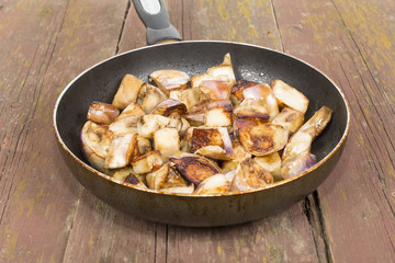 fried slices of eggplant
