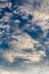 colorful dramatic sky with cloud at sunset