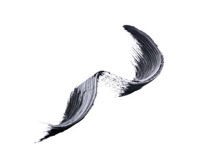smear of black mascara isolated on white