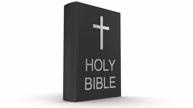 Holy bible book open animation