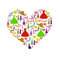 illustration dedicated to fashion, beauty and womens accessories.