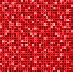 Seamless abstract pattern with squares in red color. Vector geometrical background.