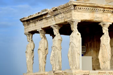 Badkamer foto achterwand Caryatides at Acropolis of Athens © SuperCoolPhotography