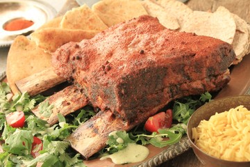 Indian style roast beef rib