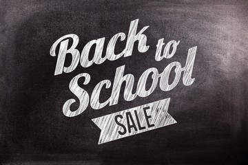 Composite image of back to school sale message