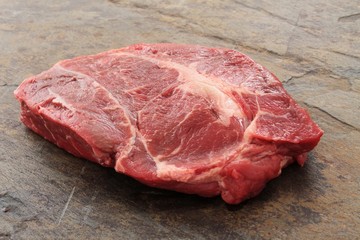 raw rib steak