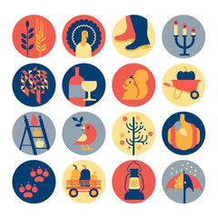 Seasonal icon set
