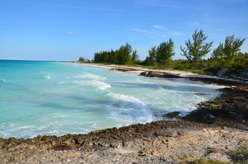 Caribbean Sea.  Cayo Largo. Wild Coast  with turquoise sea - Cuba
