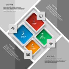 Abstract 3D Paper Infographics
