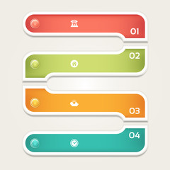 Vector Progress Background / Product choice or Version. Four steps. eps 10