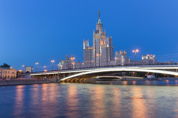 Naklejka premium The tall house in Moscow, Russia
