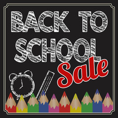 Back to school sale poster