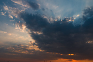 Amazing colorful dramatic sunset