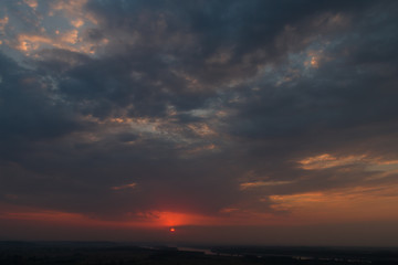 Amazing colorful dramatic sunset
