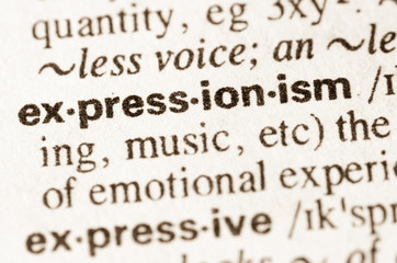Dictionary definition of word expressionism