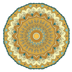 Mandala. Round Ornament Pattern. Vintage decorative elements. Hand drawn background. Islam, Arabic, Indian, ottoman motifs.