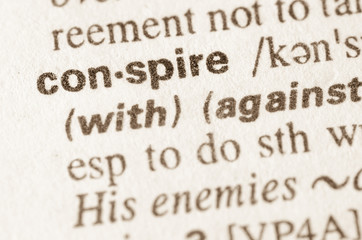 Dictionary definition of word conspire