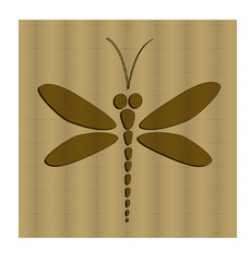 Brown vector dragonfly
