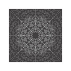 Ornamental vector mandala on the dark gray background