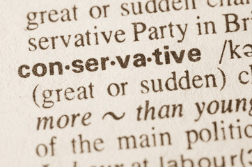 Dictionary definition of word conservative