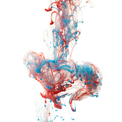 Red and blue ink