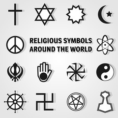 religion icon set