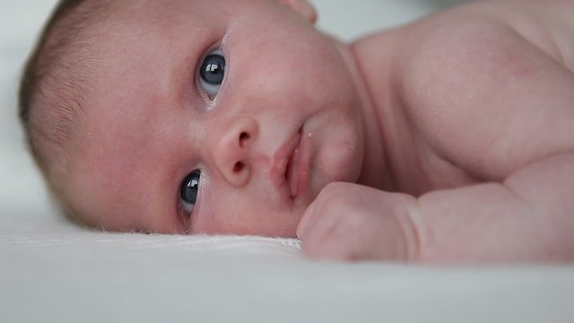 little newborn baby on a blanket