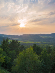 Sonnenuntergang im Mittelgebirge