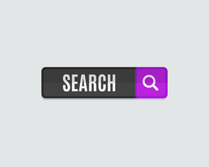 Search web button flat design. Template for website