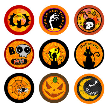 Hallooween Vector drink coasters 