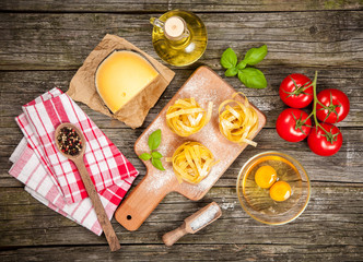Homemade tagliatelle