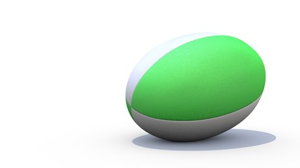 ballon rugby seul vert