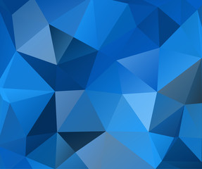 Blue Polygonal Triangle Gradient Abstract Background