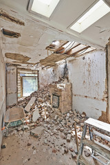 Abandoned room under demolition