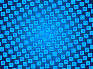 blue abstract background, particles stars and squares