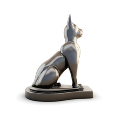 Sculpture cats side view